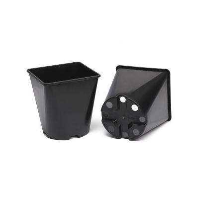 Горшок для рассады квадратный 14*14*14 см (2 л) литой, круглое дно