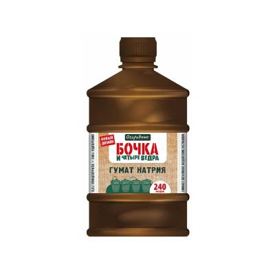 Удобрение жидкое "Огородник Бочка и четыре ведра" гумат натрия, 0.6 л