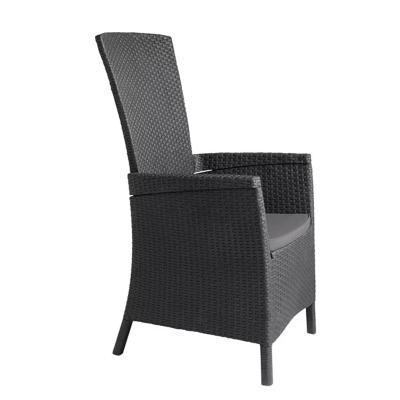 Кресло из искусственного ротанга Vermont с наклонной спинкой, графит [238452]