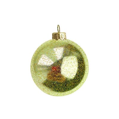 Шар елочный стекл. 8 см, [G-213s]