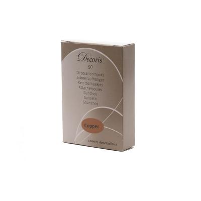 Металлические крючки для елочных игрушек, медь (уп.50шт) [400002]