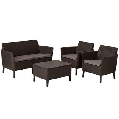 Комплект мебели из искусственного ротанга SALEMO 2-SOFA SET, коричневый [258966]