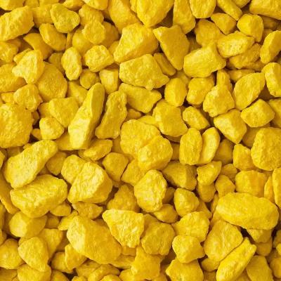 Щебень окрашенный мраморный, жёлтый, 5-10мм, (20 кг) ЩОжел