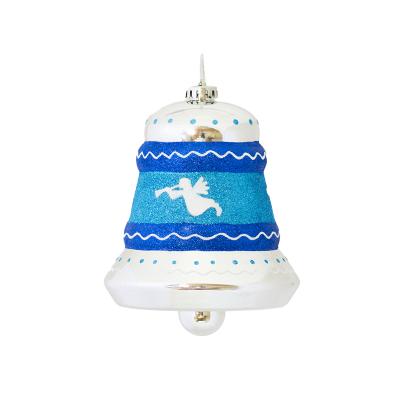 Украшение для больших ёлок "Колокольчик с рисунком" 25см, разные цвета