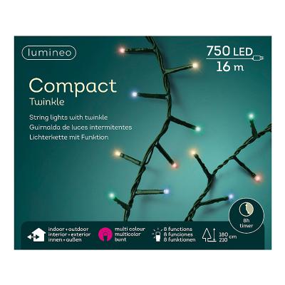 Светодиодная гирлянда LUMINEO Compact 16м, 750 мульти LED IP44 [495366]