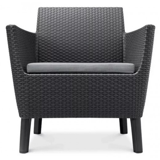 Комплект мебели из искусственного ротанга SALEMO 2-SOFA SET, графитовый [236629]