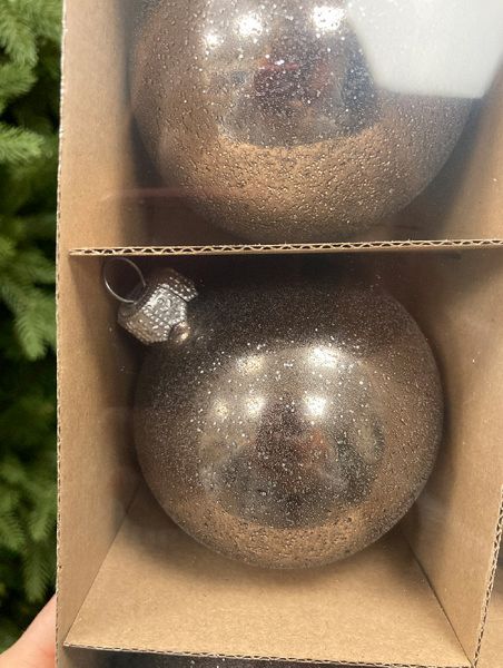 Шар елочный стекл. 8 см, [113s]