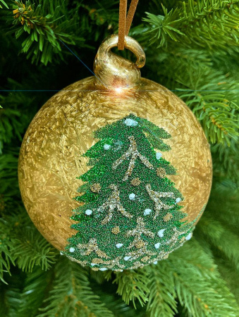 Шар елочный стекл. [63388]