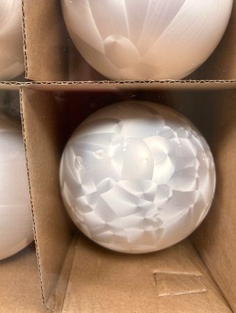 Шар елочный стекл. "Текстурный" 8 см, [55]