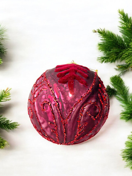 Шар елочный стекл. [5949-4]