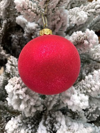 Шар елочный стекл. "Глянцевый" 8 см, [G-21]