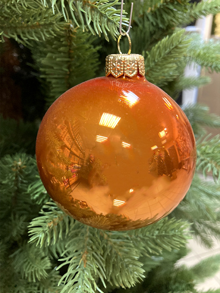 Шар елочный стекл. "Глянцевый" 8 см, [12]