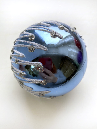 Набор шаров пластик. декор №13 разные цвета, 6см / 8см / 10см Шар пластиковый декорированный