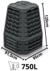 Компостер Evogreen Vario на 750 литров чёрный [IKEL750C-S411]