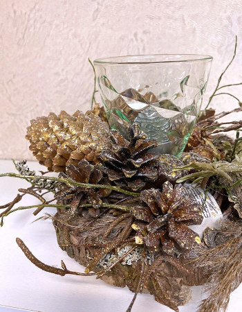 Подсвечник ручной работы "Лесной"