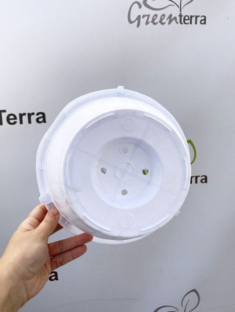 Кашпо подвесное, белое, ø 21см, высота 13см, объём 2.5л.