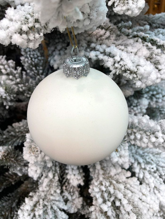 Шар елочный стекл. "Глянцевый" 8 см, [G-97]