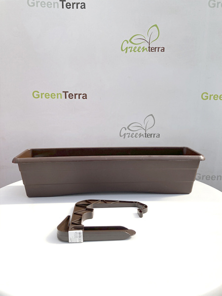 Держатель для балконного ящика, шоколад