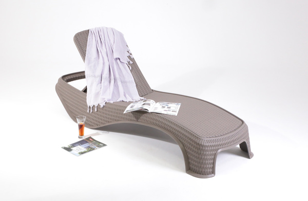 Лежак пластиковый Atlantic, коричневый 