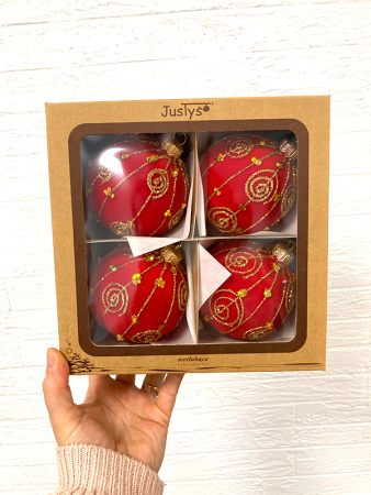 Набор шаров пластик. декор №19 разные цвета, 10см Набор шаров пластик. декор №19 разные цвета, 10см