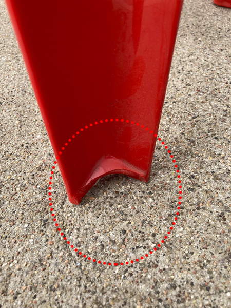 Пластиковый стул-кресло "Комфорт-1", красный [110-0031] (уценка)