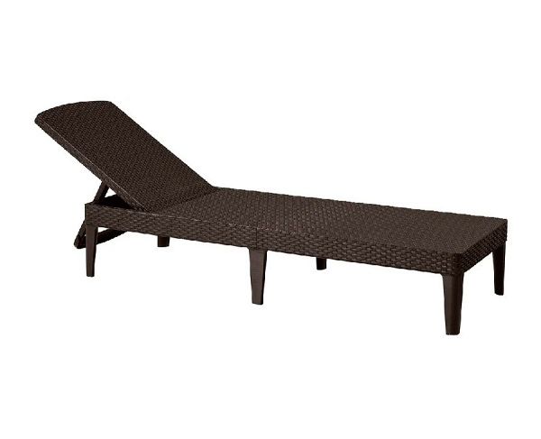 Лежак из искусственного ротанга JAIPUR, коричневый