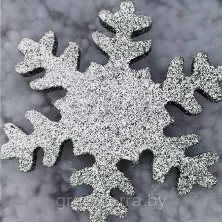 Украшение для больших ёлок "Снежинка" 45см, парча разных цветов