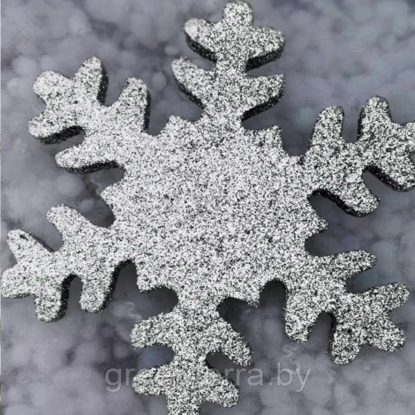 Украшение для больших ёлок "Снежинка" 45см, парча разных цветов