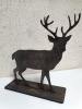 Олень большой деревянный на подставке
