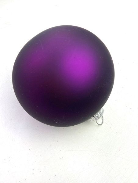 Шар елочный стекл. "Матовый" 8 см, [G-38]