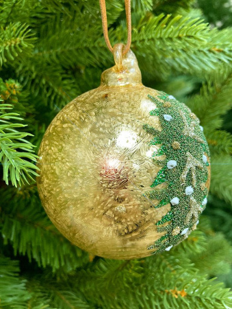 Шар елочный стекл. [63388]