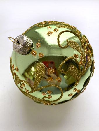 Набор шаров пластик. декор №4 разные цвета, 6см / 8см / 10см Шар пластиковый декорированный