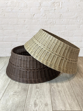 Корзина 65см плетёная под ёлку, разные цвета