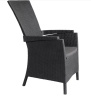 Кресло из искусственного ротанга Vermont с наклонной спинкой, графит [238452]