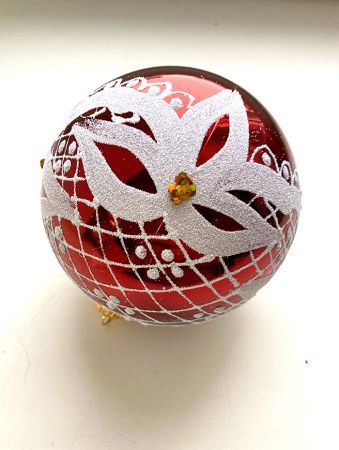 Набор шаров пластик. декор №7 разные цвета, 6см /  8см / 10см Шар пластиковый декорированный