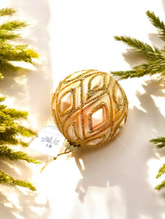 Шар елочный стекл. [0195-38]