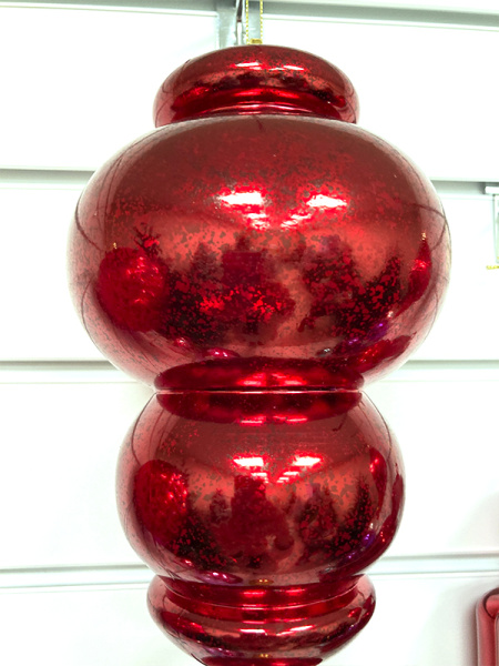 Украшение елочное "Сосулька" 35см красный [HL202509А]