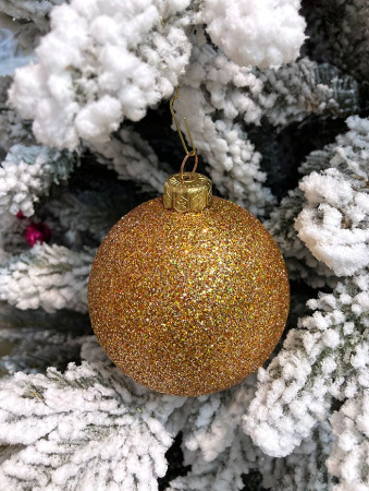 Шары пластиковые, парча тёмное золото В04 Шары пластиковые, парча тёмное золото