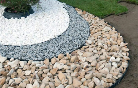 Щебень окрашенный гранитный, серебристый, 5-10мм, (20 кг)