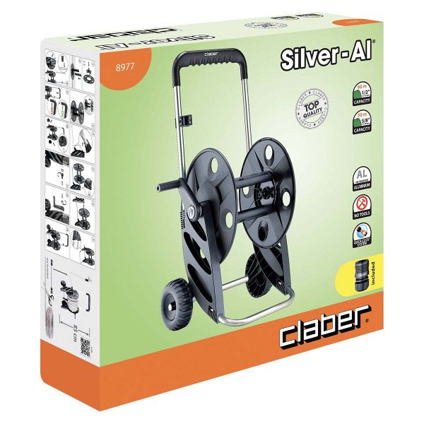 Катушка/тележка для шланга Claber Silver Al