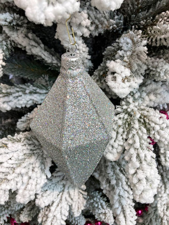 Украшение елочное "Кристалл" серебро
