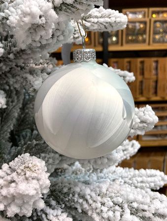 Шар елочный стекл. "Текстурный" 8 см, [55]