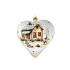 Игрушка елочная стекл. "Сердце" декупаж 12см [DQ10]