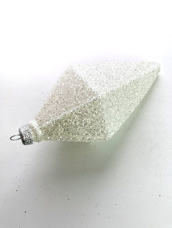 Украшение елочное "Кристалл" белый зеркальный