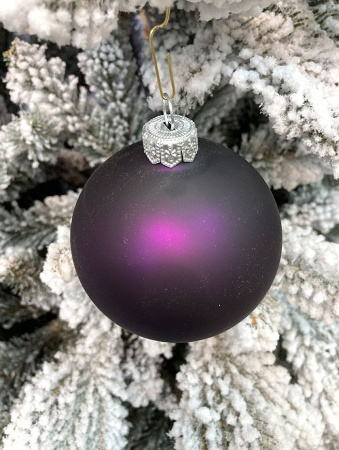 Шар елочный стекл. "Глянцевый" 8 см, [G-38]