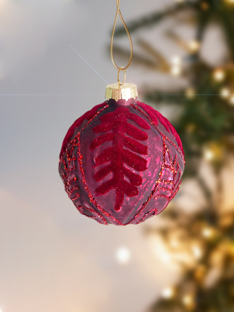 Шар елочный стекл. [5949-4]