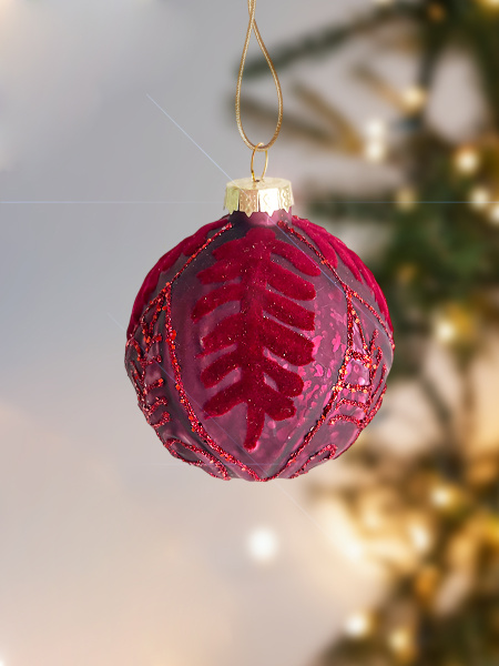 Шар елочный стекл. [5949-4]