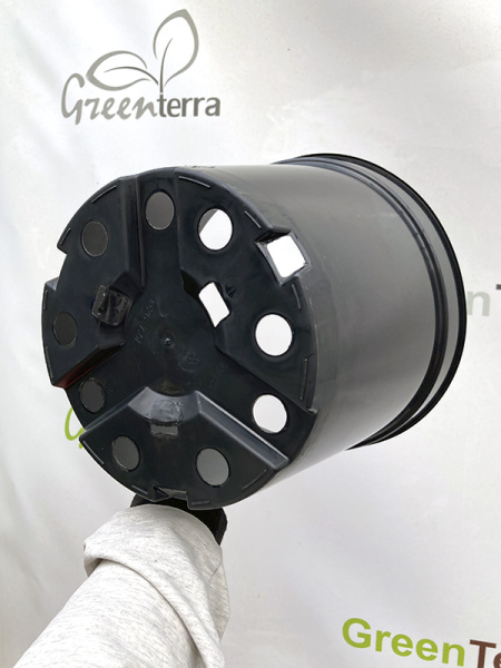 Горшок круглый литой 7.5л, ø 25см, высота 20см