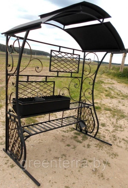 Кованый мангал с крышей "Кронборг"