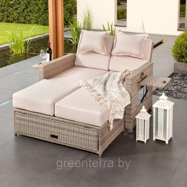 Диван-кровать уличный трансформер 3 В 1 "BAHIA", капучино [429106]